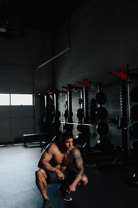 Ghent relaxing in a gym