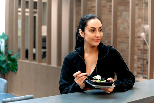 Female Athlete eating meka meals